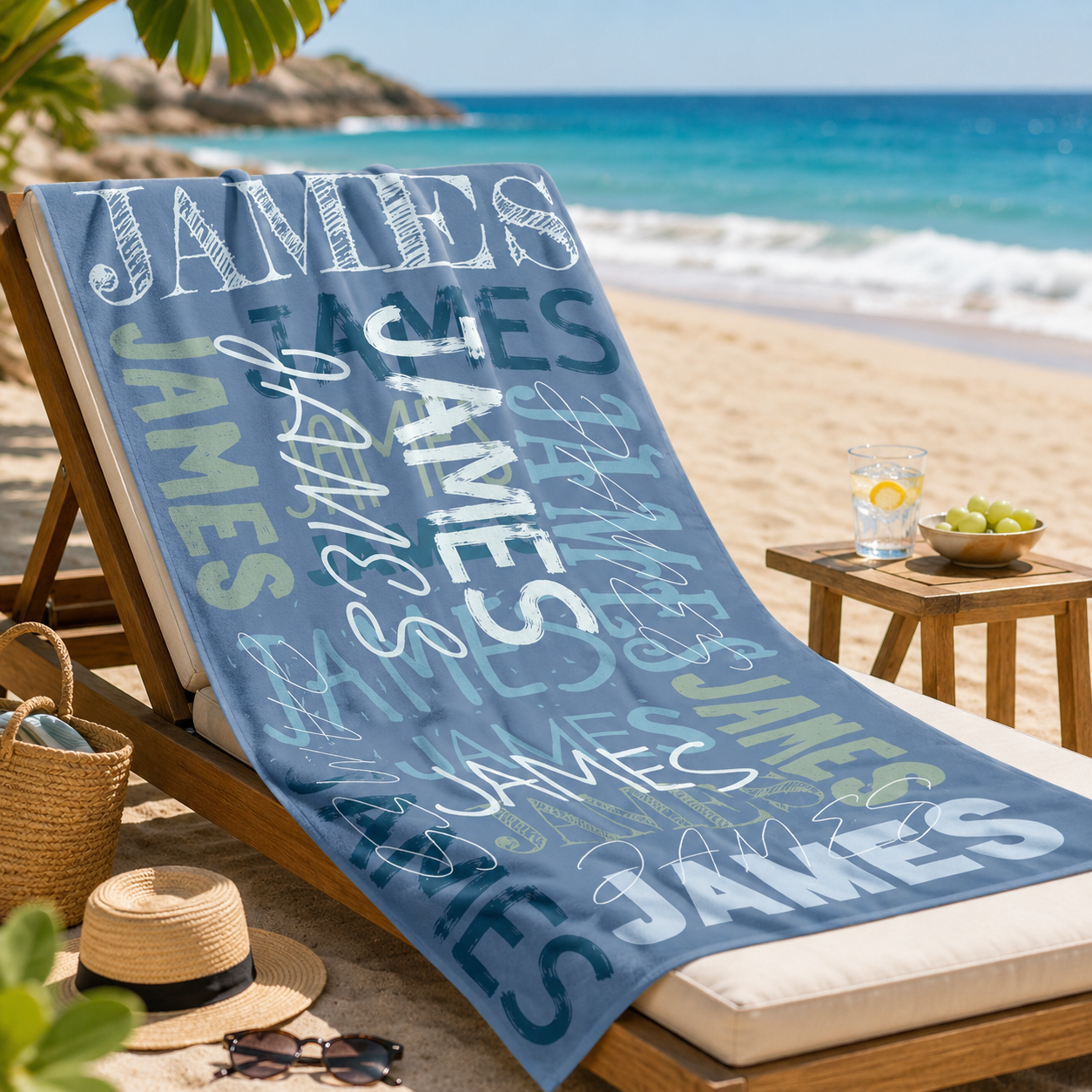 Custom Name Beach Towel