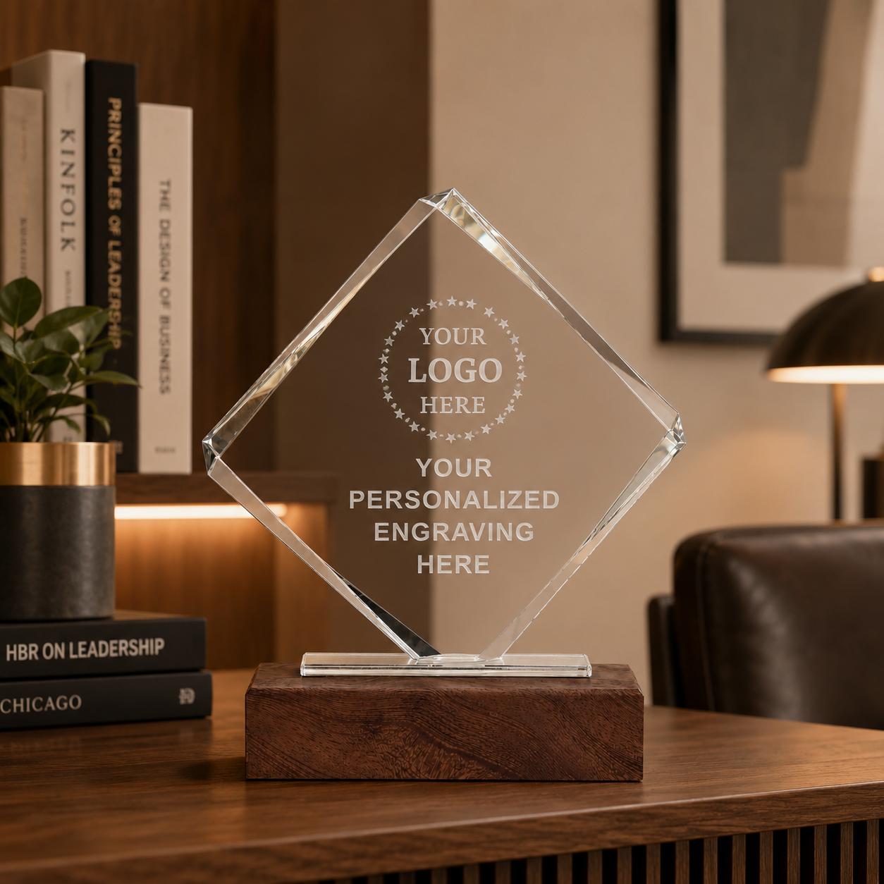 Custom Square Crystal Trophy