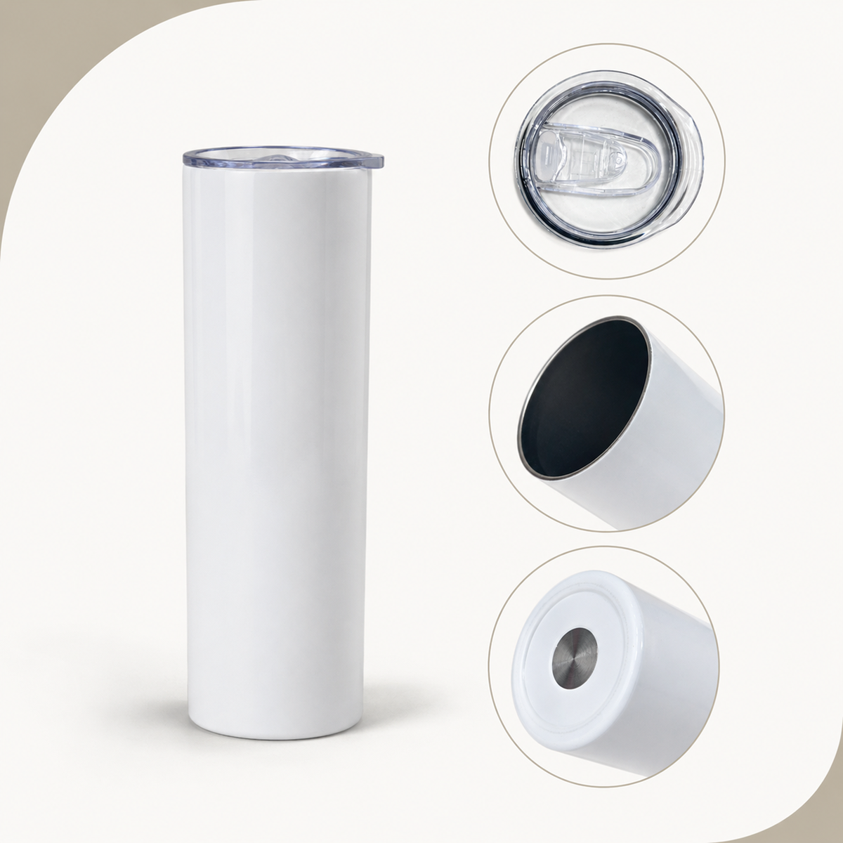 20Oz Custom Stainless Steel Straight Tumbler