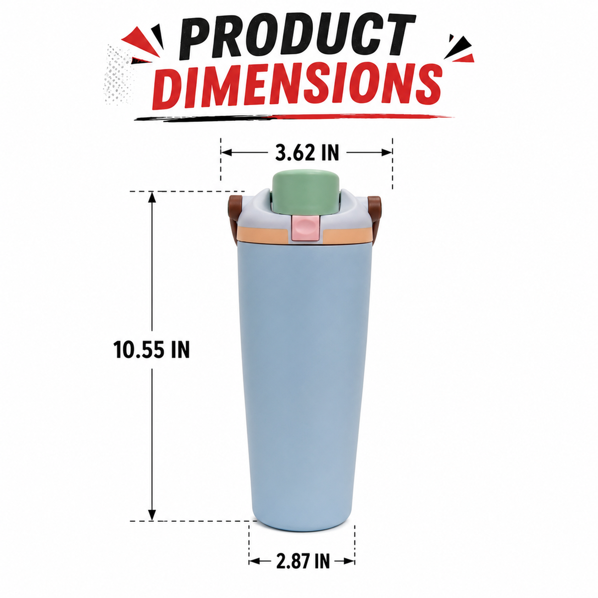 30oz Stainless Steel Fruit Tumbler With Flip Lid