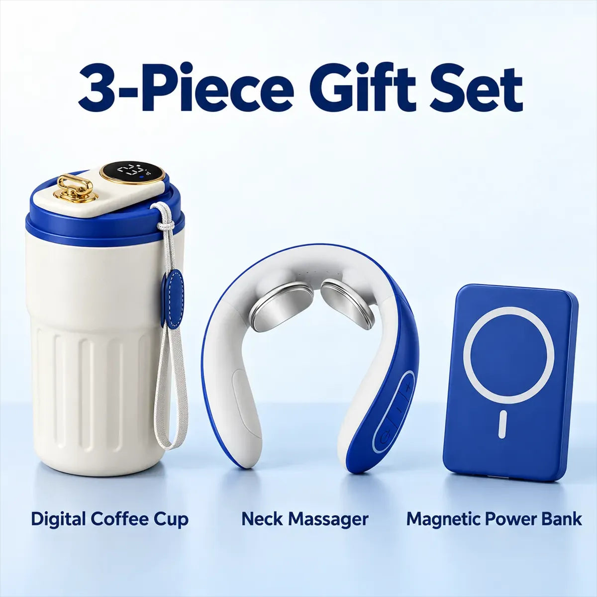 3-in-1 Custom Gift Set, Tumbler, Massager & Power Bank