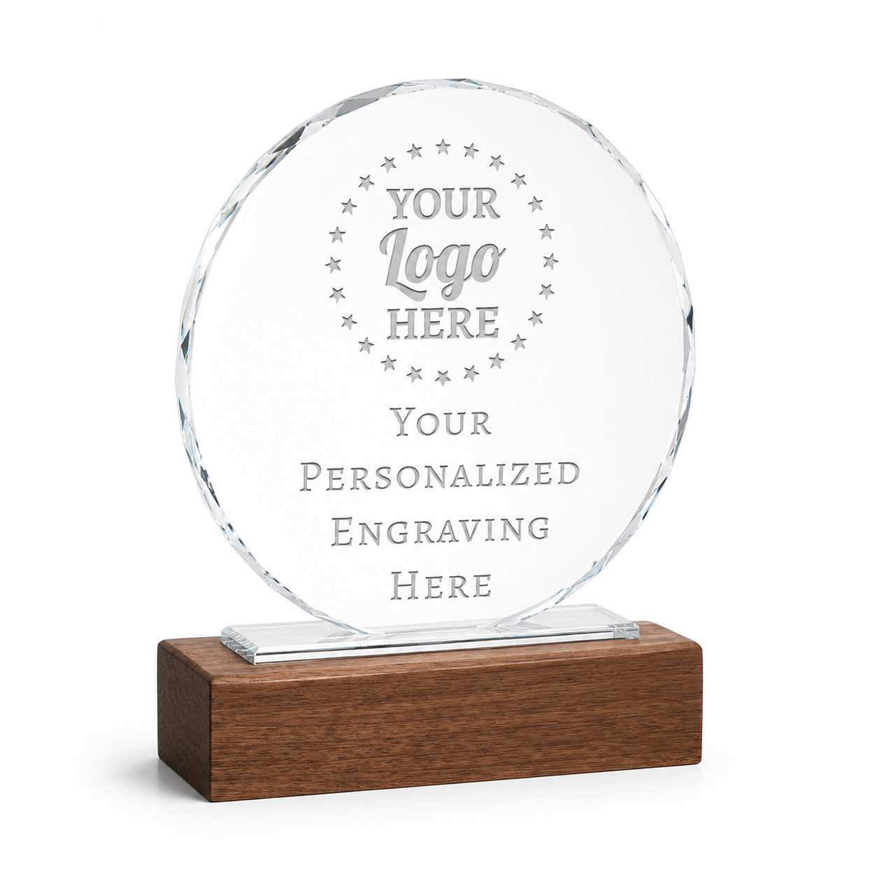 Custom Round Crystal Trophy