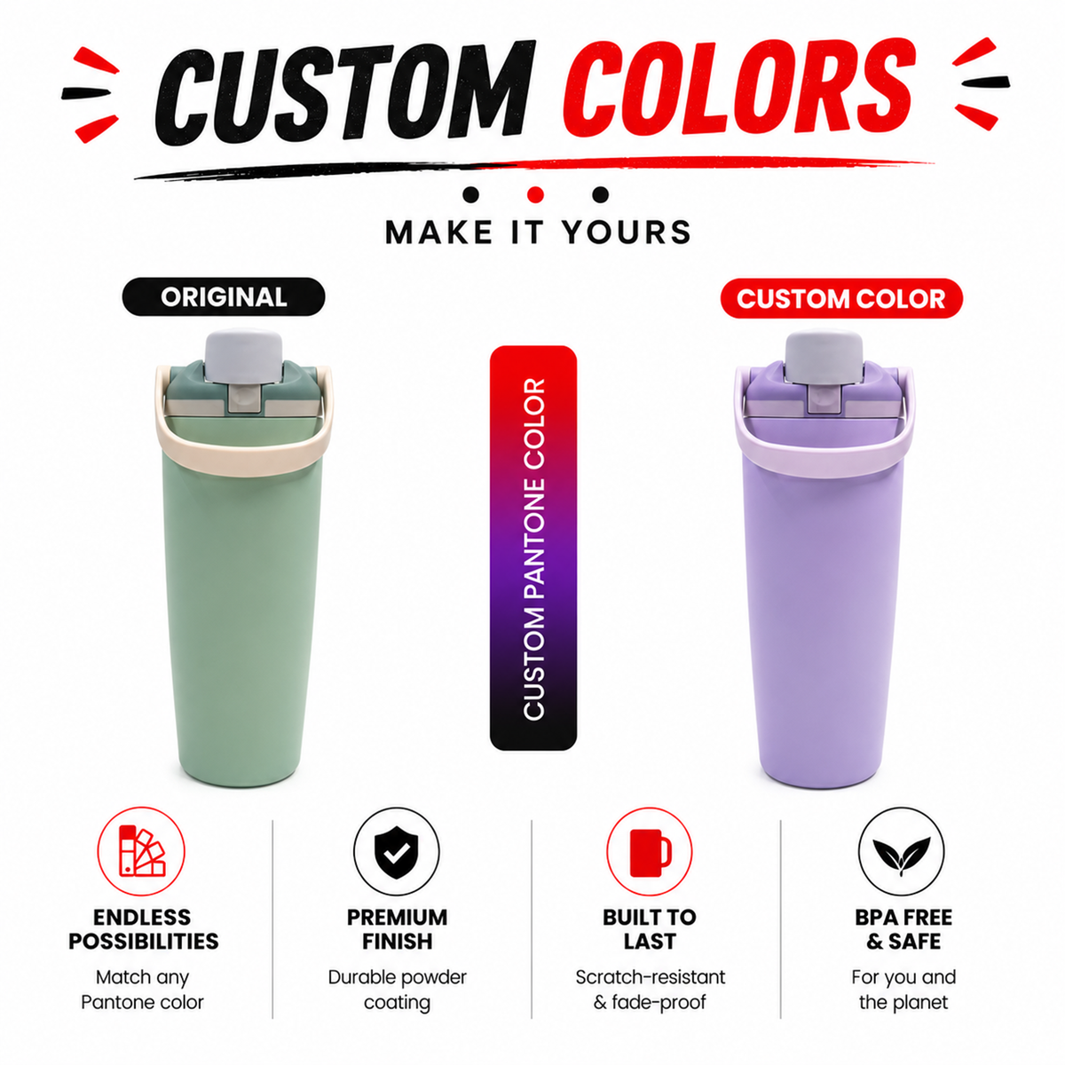 30oz Stainless Steel Fruit Tumbler With Flip Lid