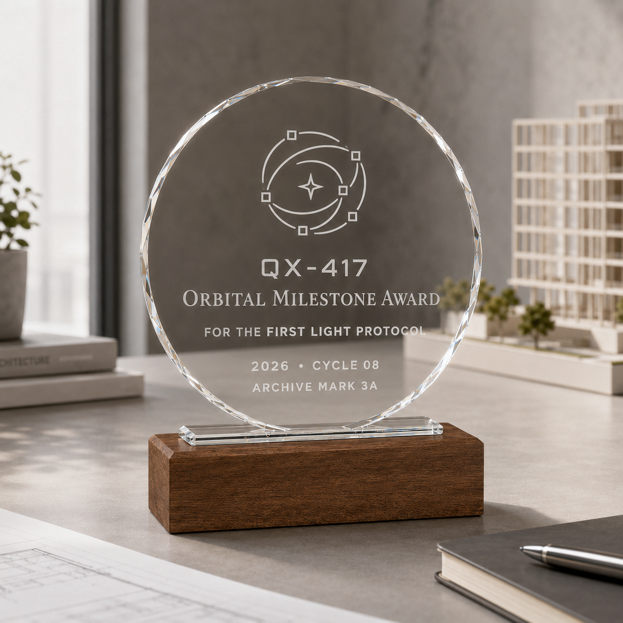 Custom Round Crystal Trophy