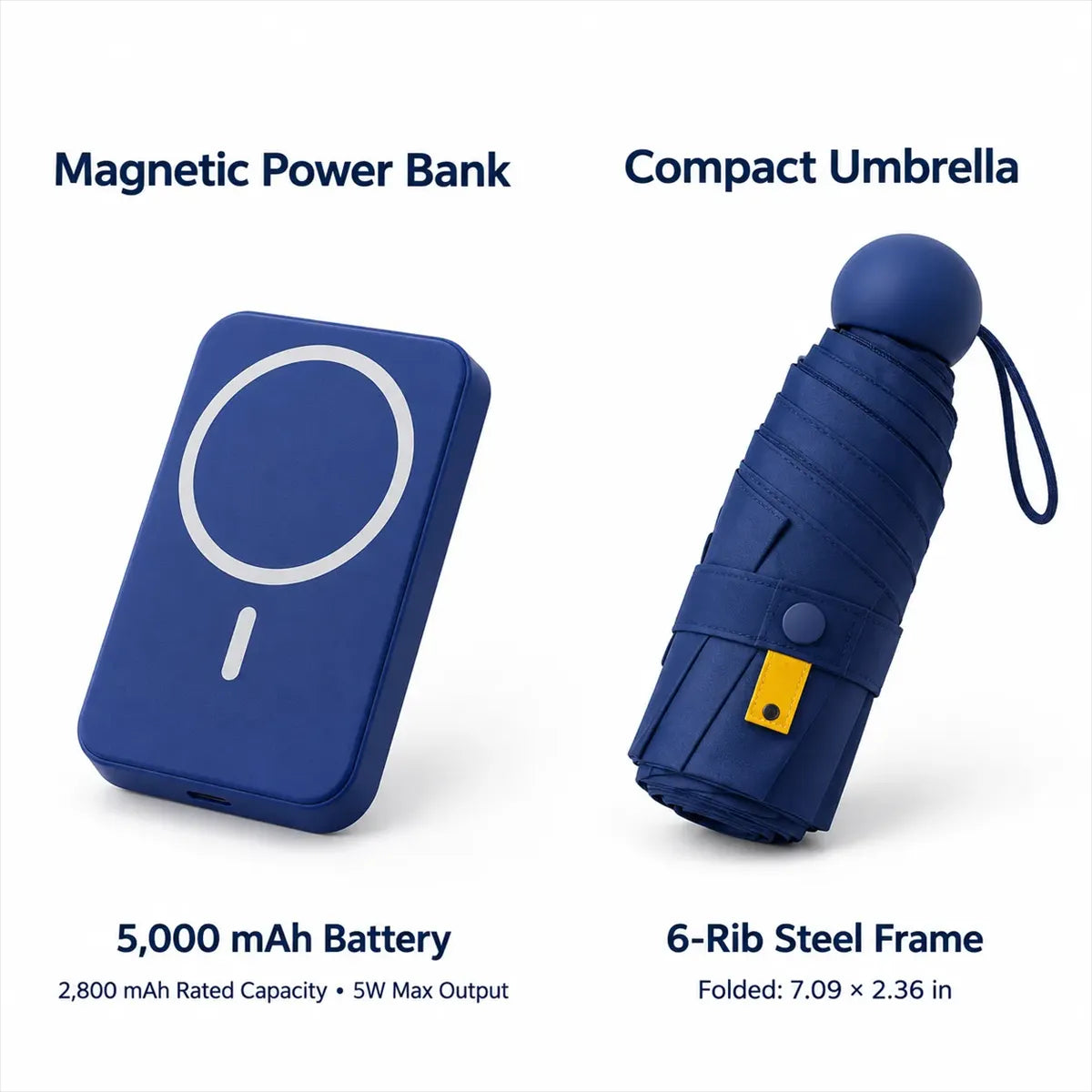 4Pcs Tumbler, Umbrella, Power Bank & Neck Massager Gift Set