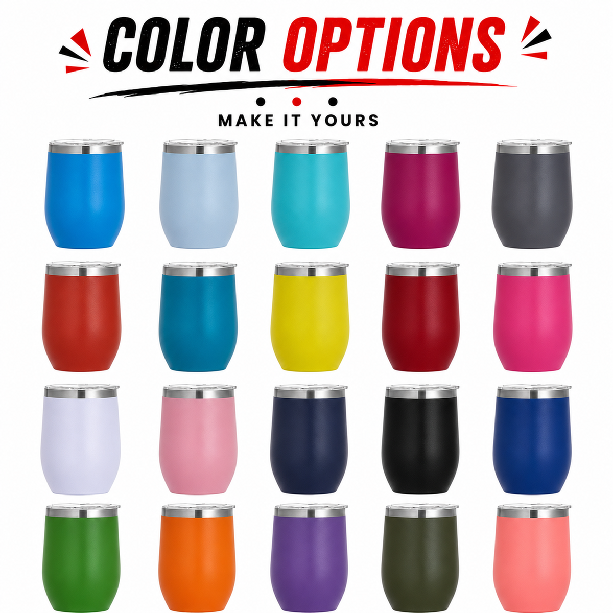 Custom 12oz Double Wall Stainless Steel Egg Tumbler