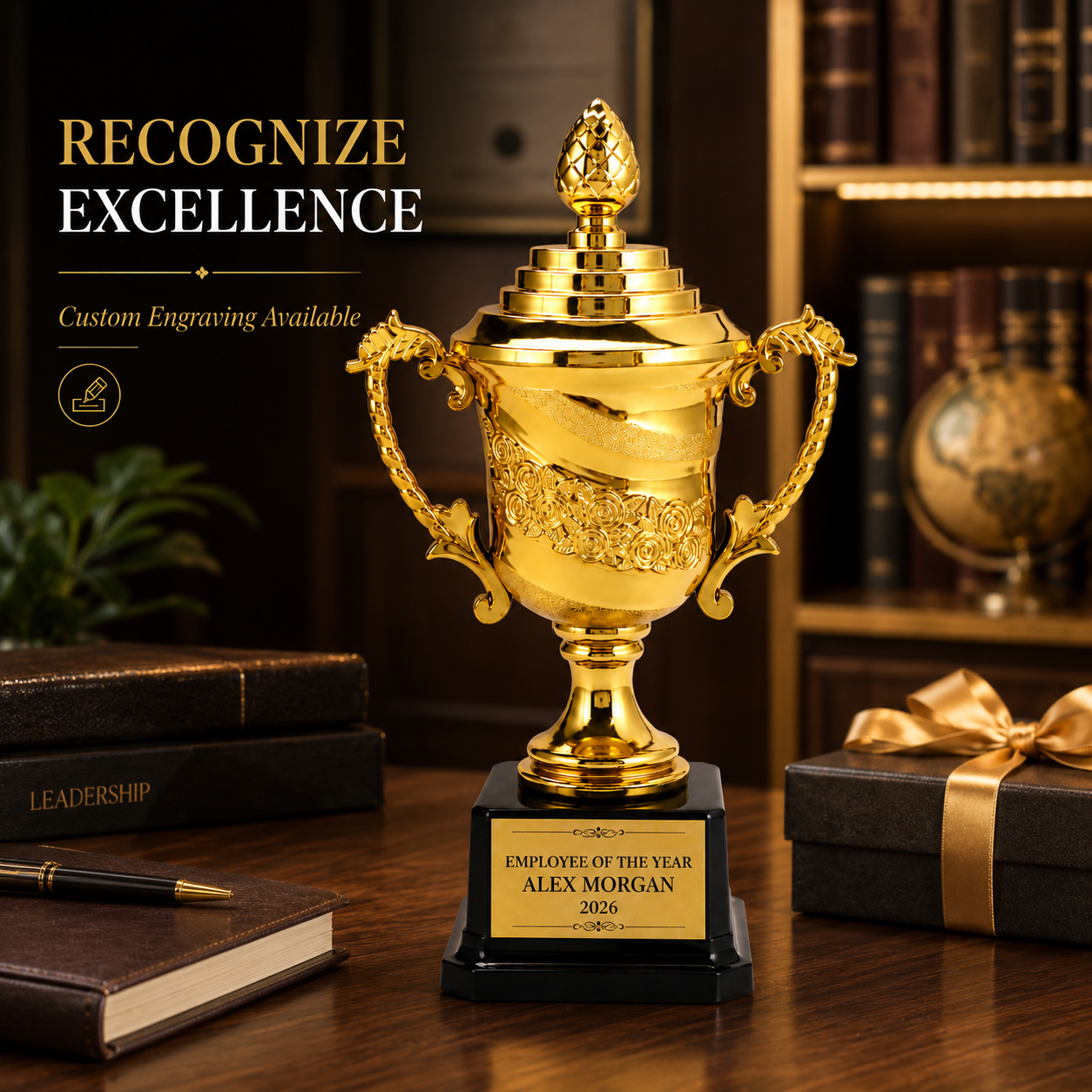 Custom Rose Trophy