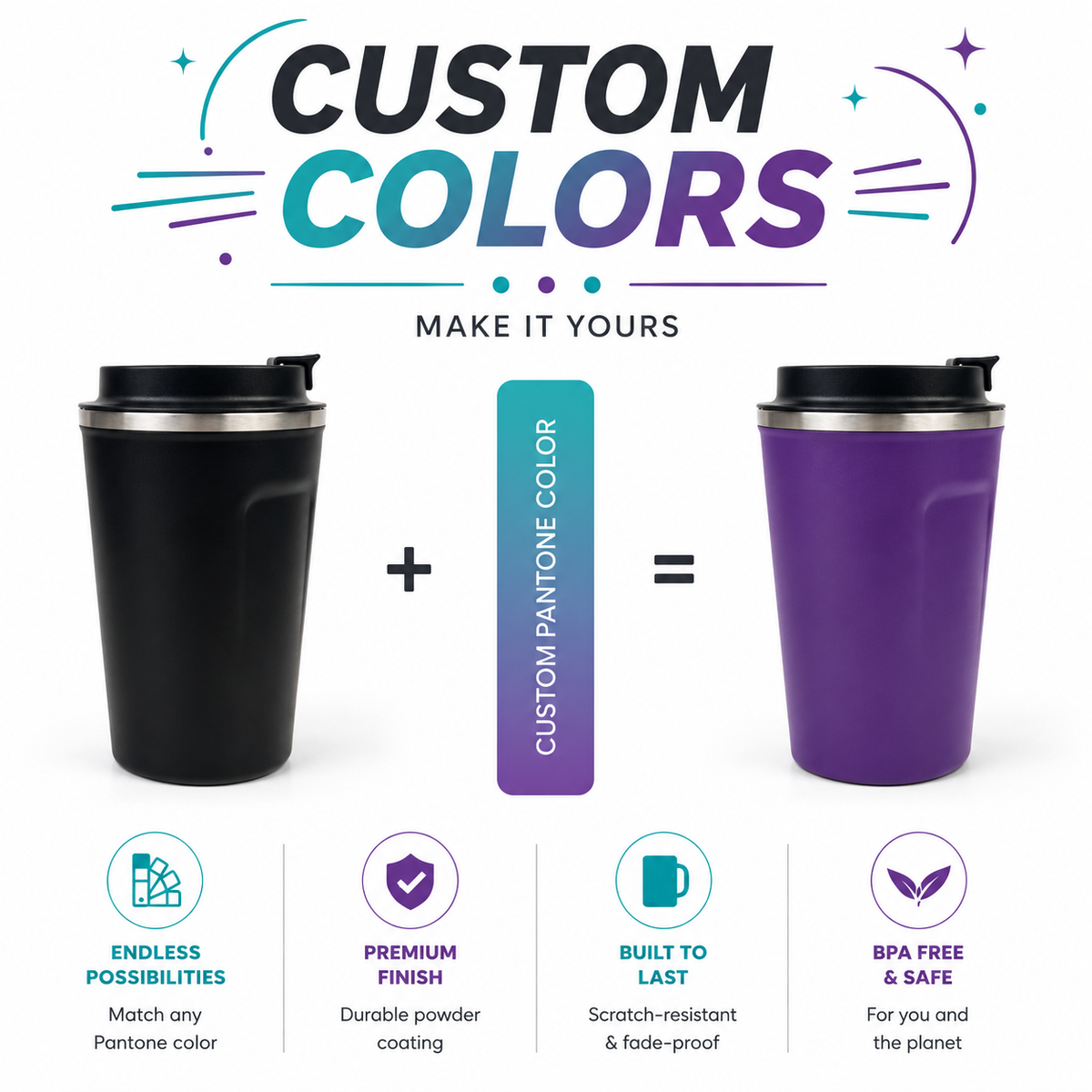 500ml Portable Stainless Steel Custom Logo Coffee Tumbler