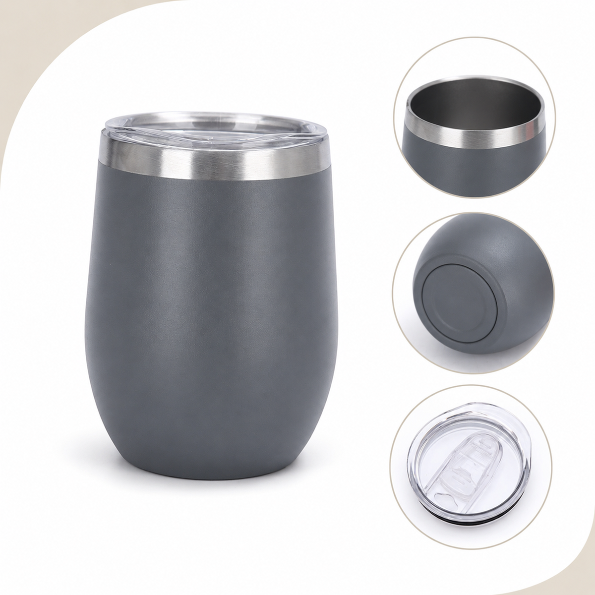 Custom 12oz Double Wall Stainless Steel Egg Tumbler