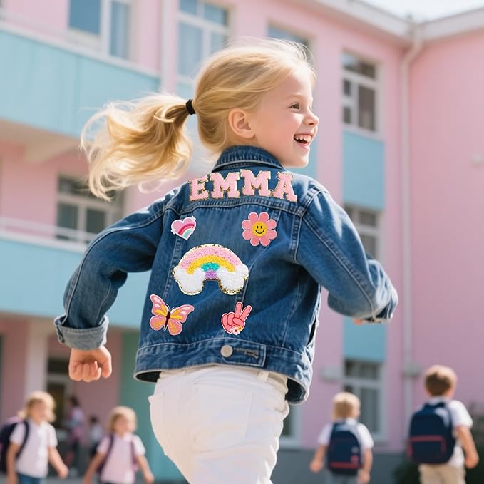 Personalized Kids Denim Patch Jacket