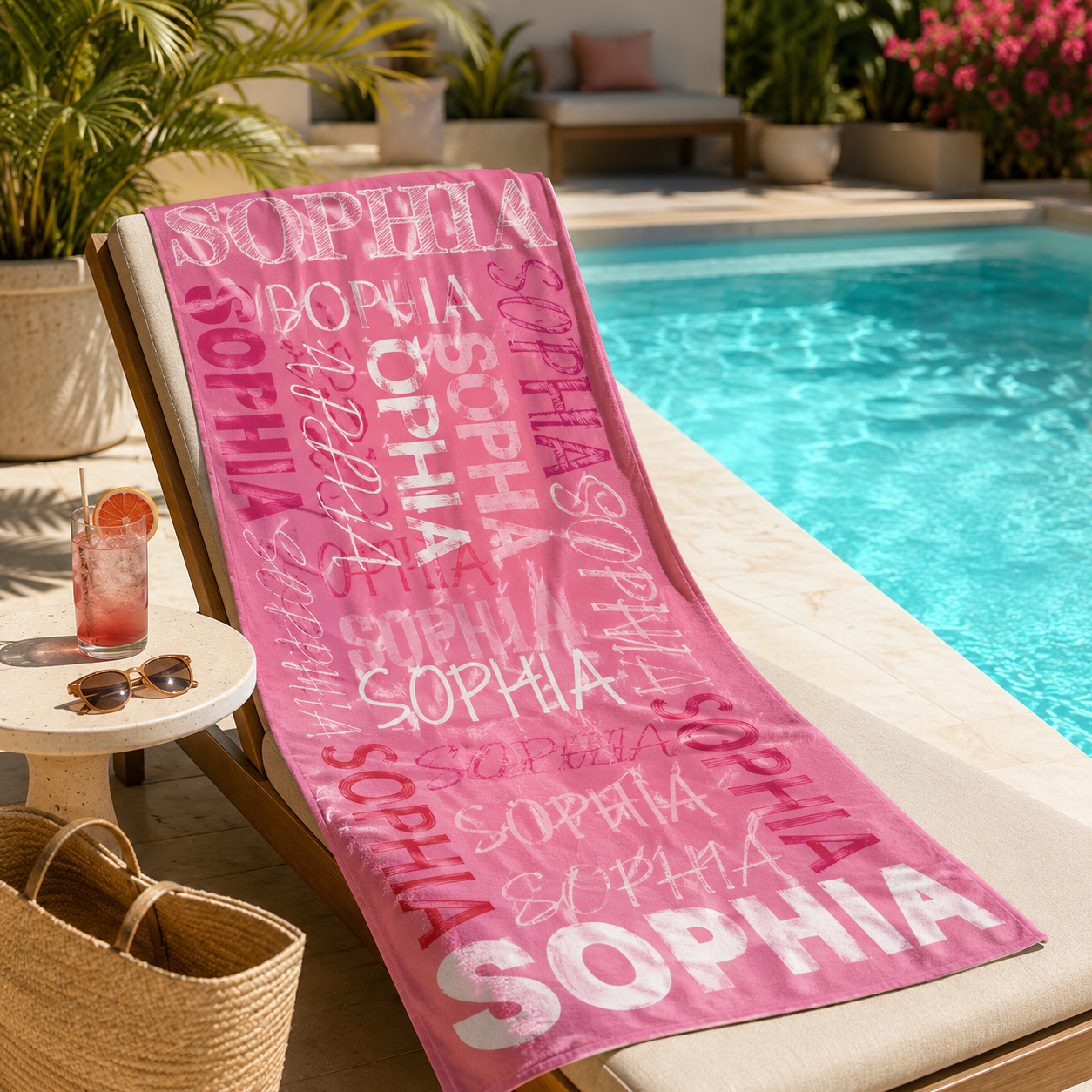 Custom Name Beach Towel