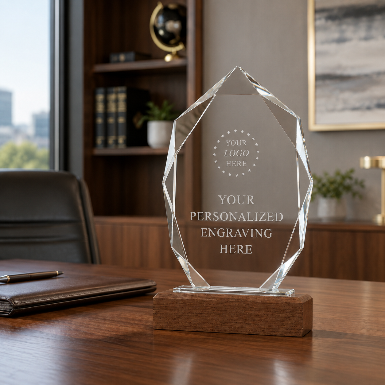 Custom Tree-shaped Crystal Trophy