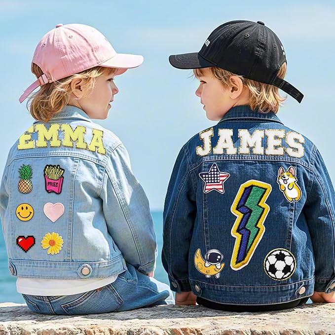Personalized Kids Denim Patch Jacket