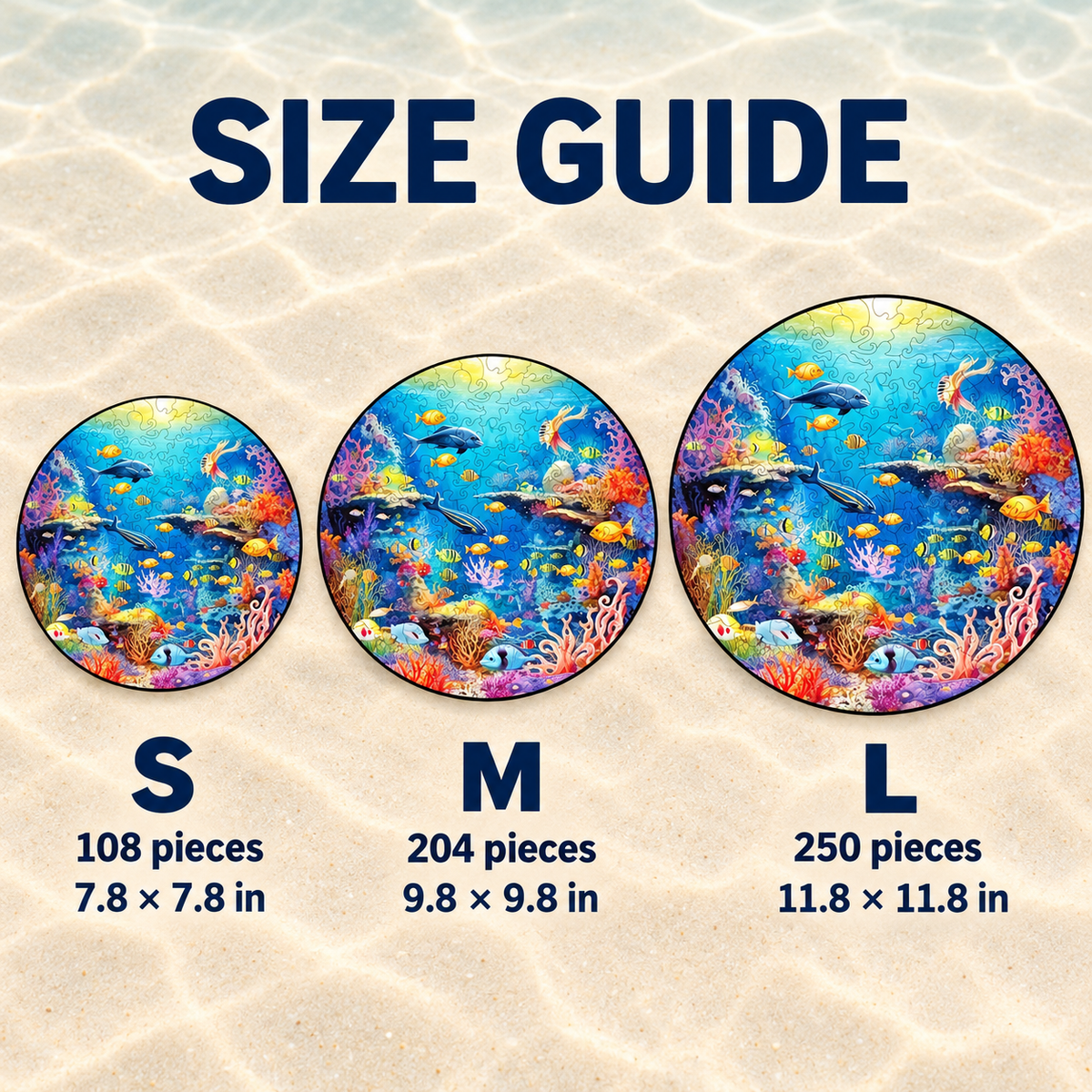Coral Reef Discovery Wooden Jigsaw Puzzle – Tropical Fish & Ocean Life Art