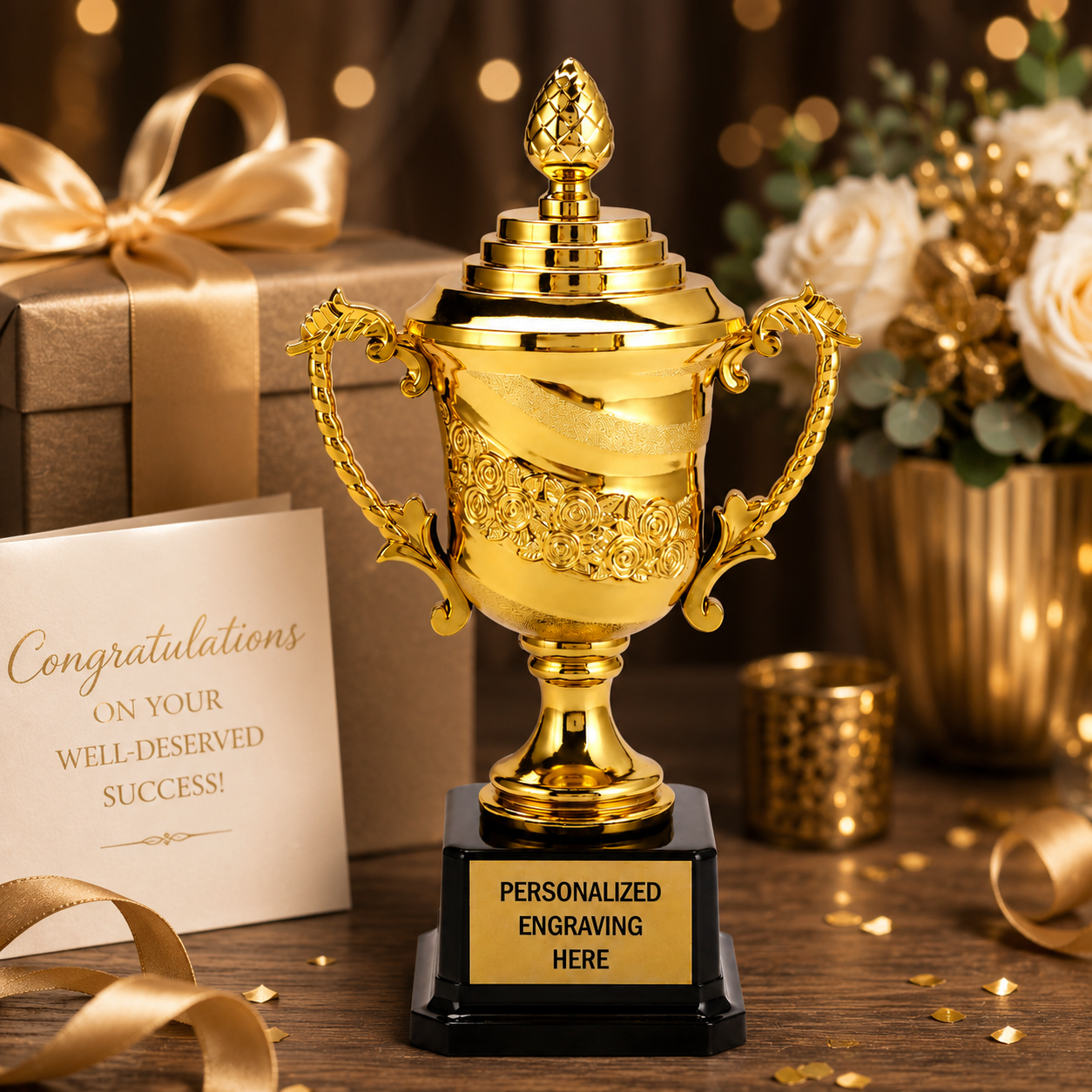 Custom Rose Trophy
