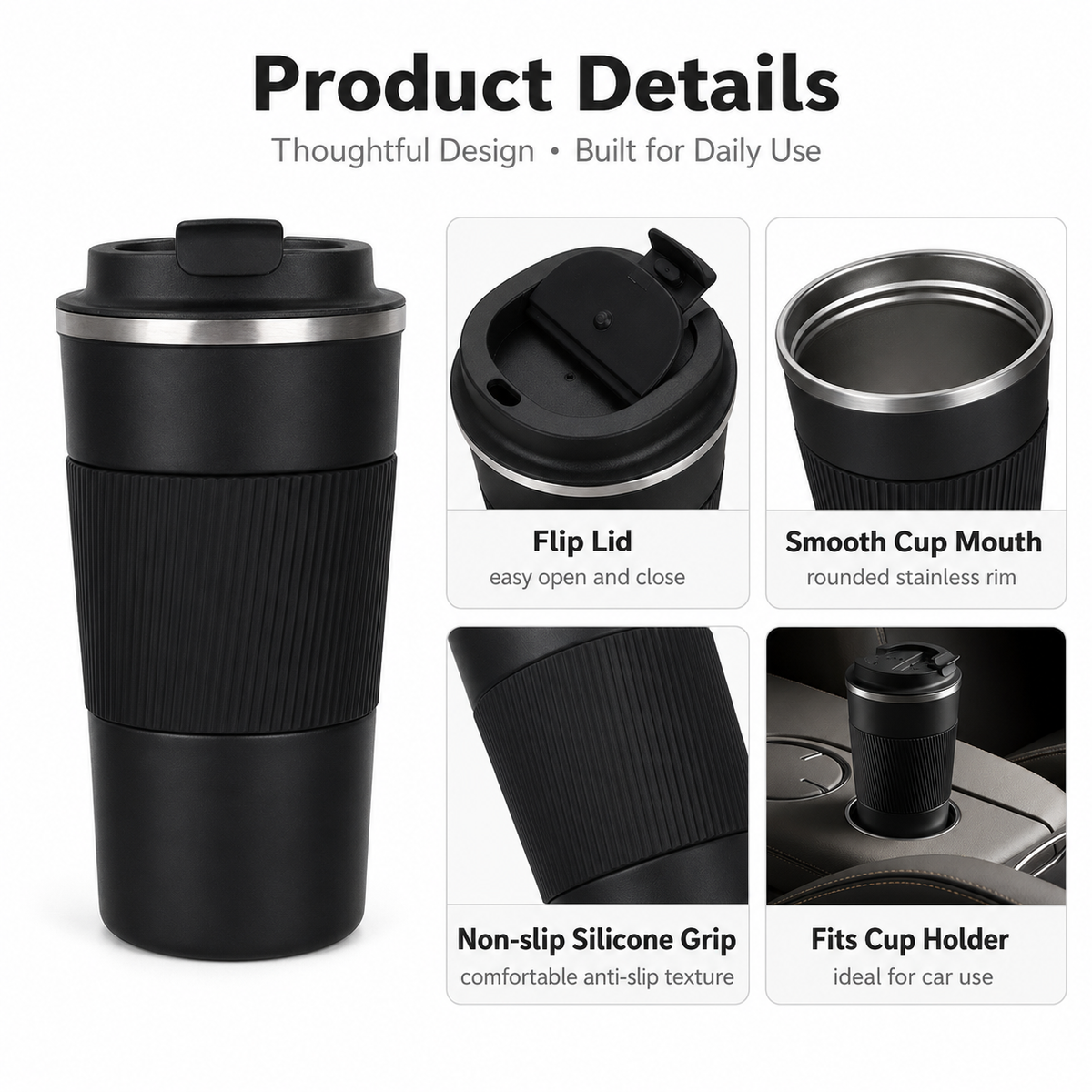 500ml Stainless Steel Travel Coffee Mug