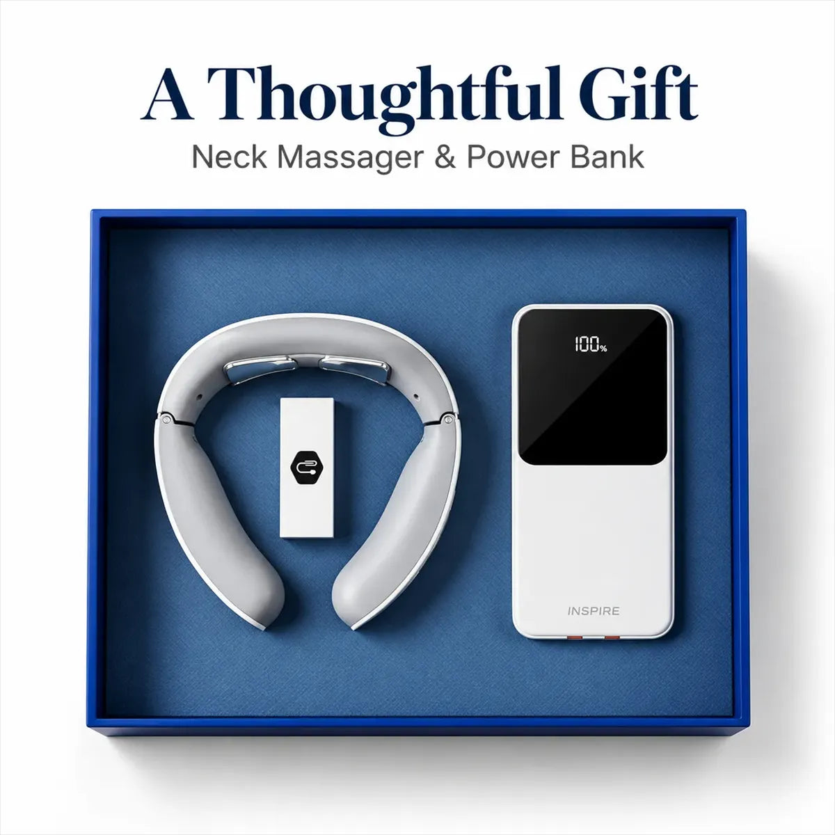 Branded Neck Massager & Power Bank Gift Set