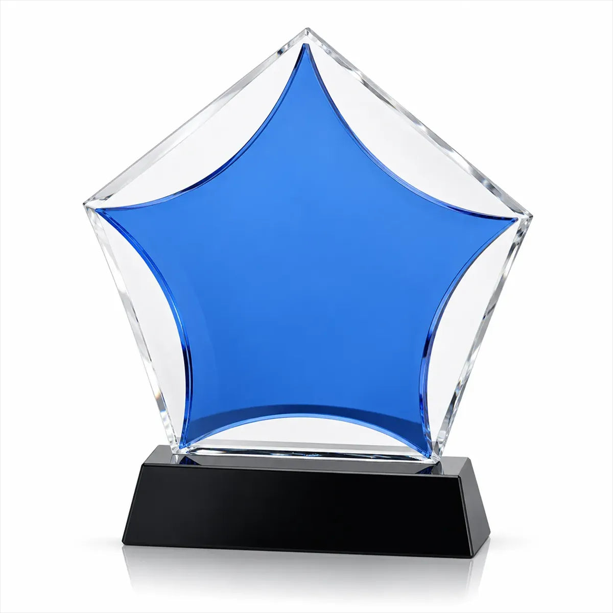 Custom Star Crystal Trophy with Base