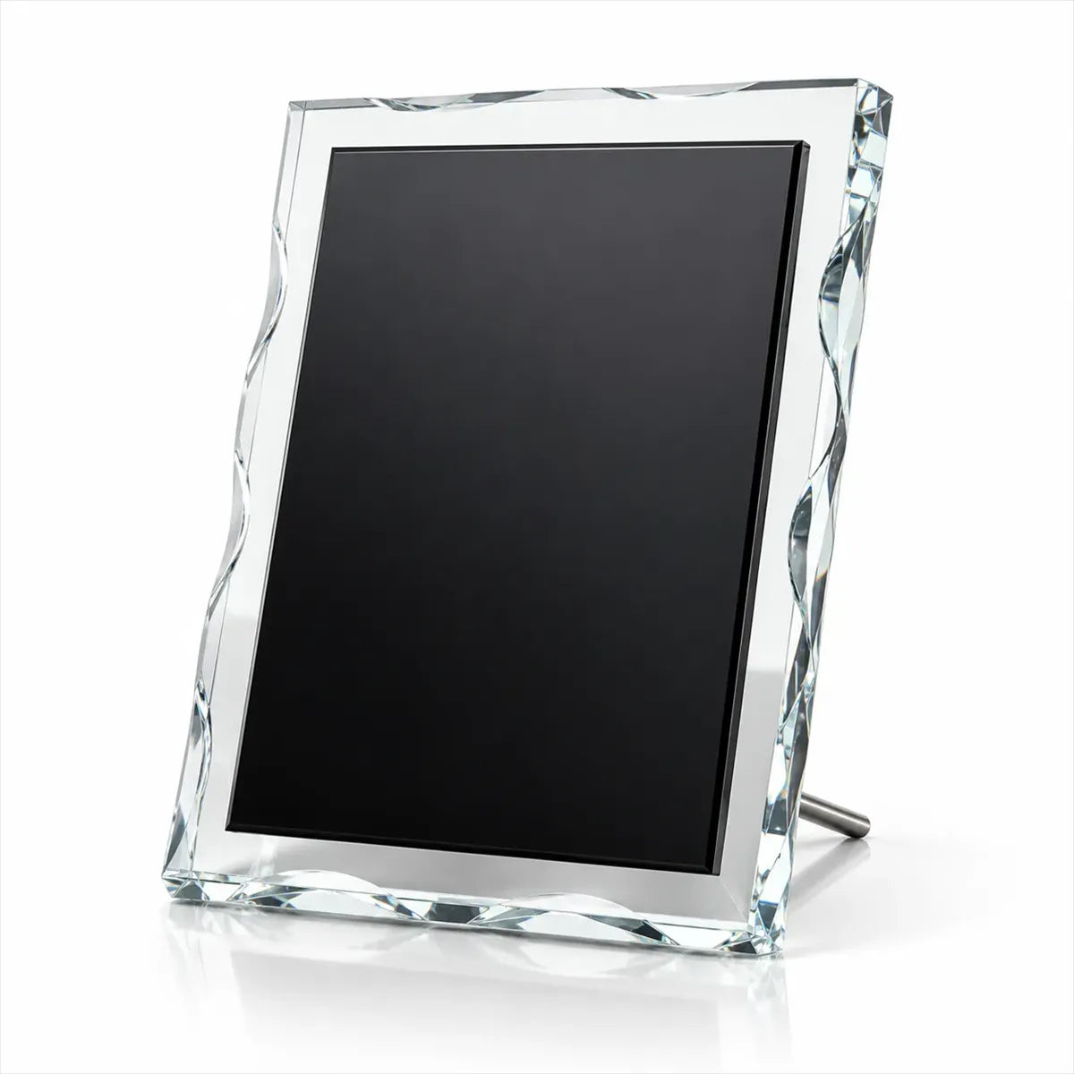 Custom Mirrored Glass Award Plaque with Stand