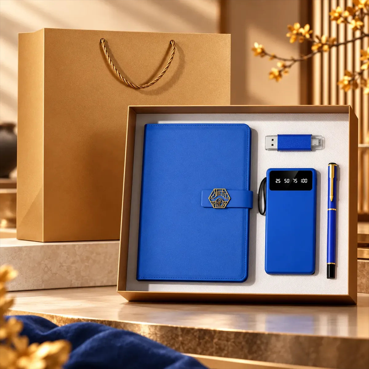 Custom Office Gift Set with 10000mAh Power Bank