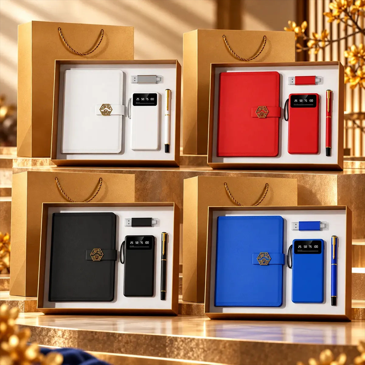 Custom Office Gift Set with 10000mAh Power Bank