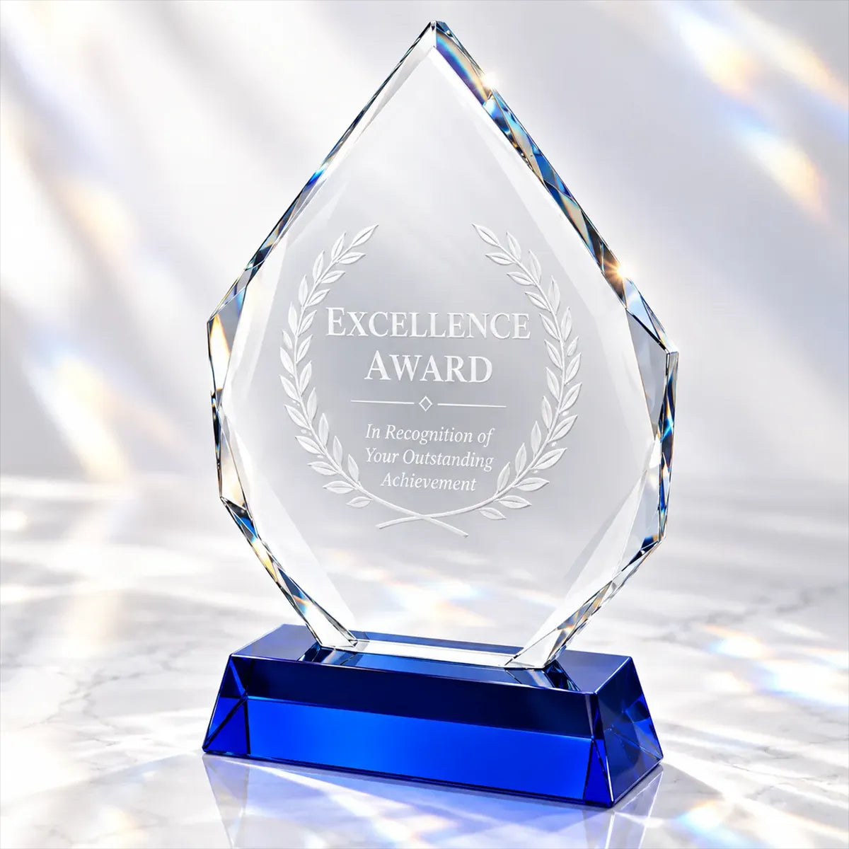 Custom Teardrop Crystal Award Trophy