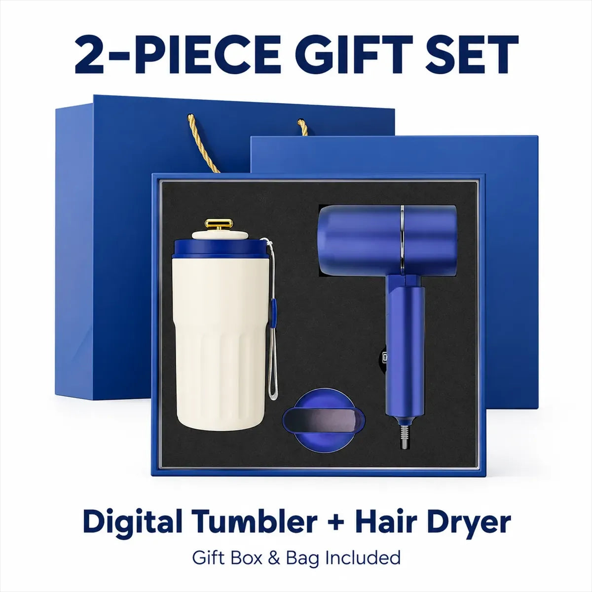 Custom Tumbler and Hair Dryer Gift Set