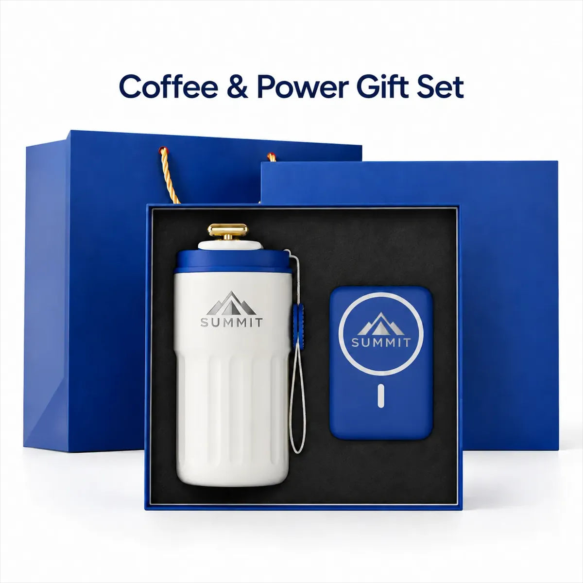 Digital Tumbler + Magnetic Power Bank Gift Set