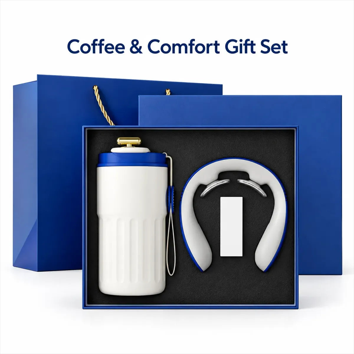 Digital Tumbler + Neck Massager Gift Set