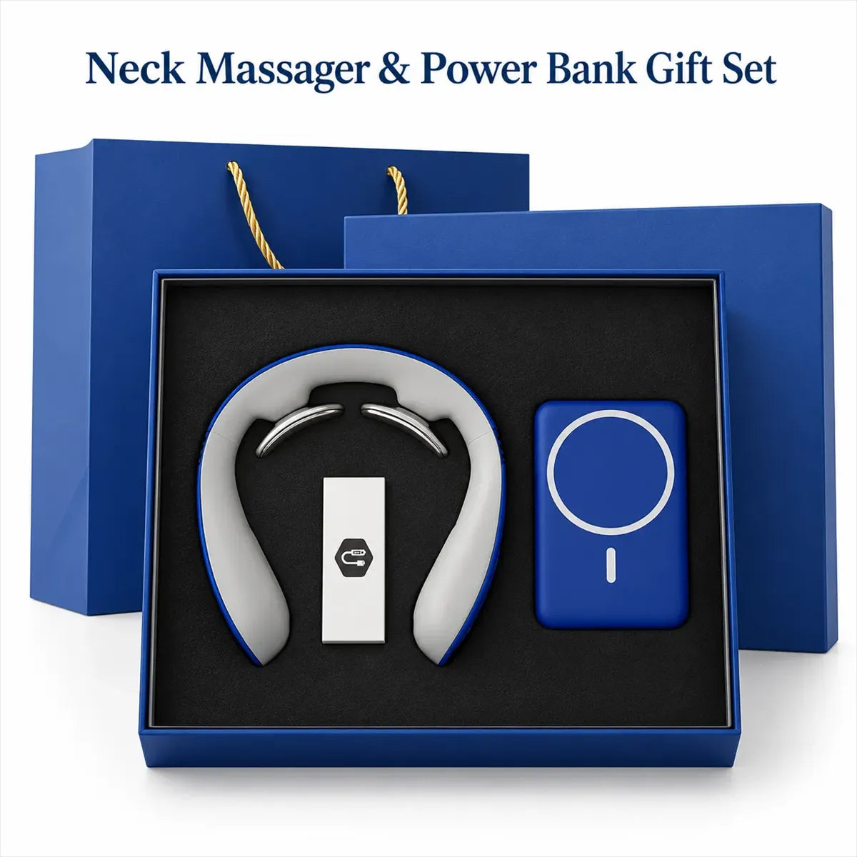 Neck Massager + Magnetic Power Bank Gift Set