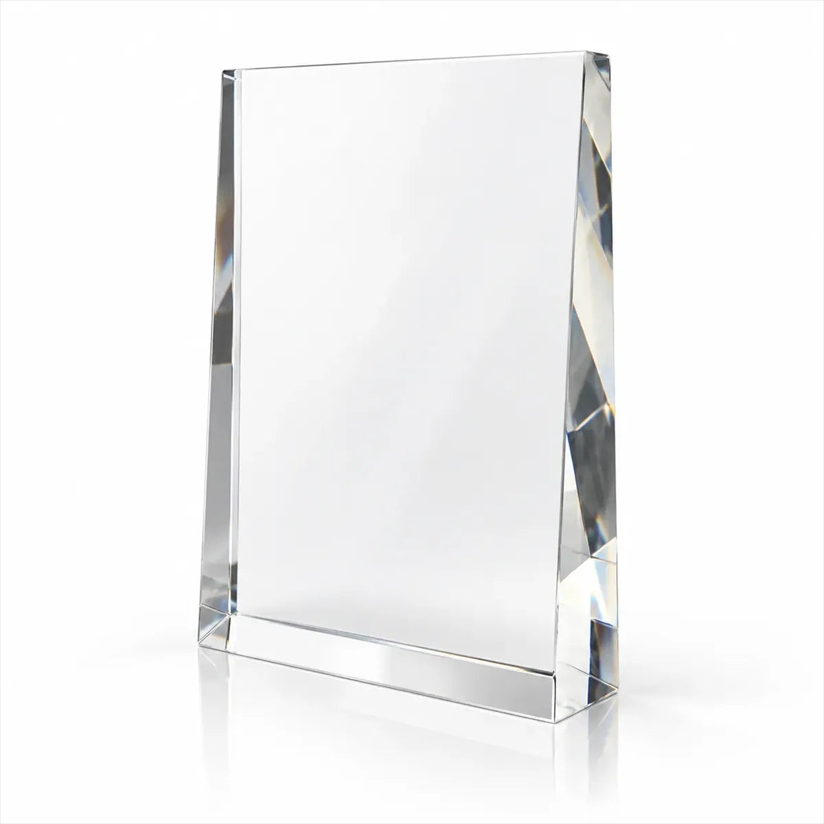 Slant Crystal Plaque Custom Laser Engraved Award