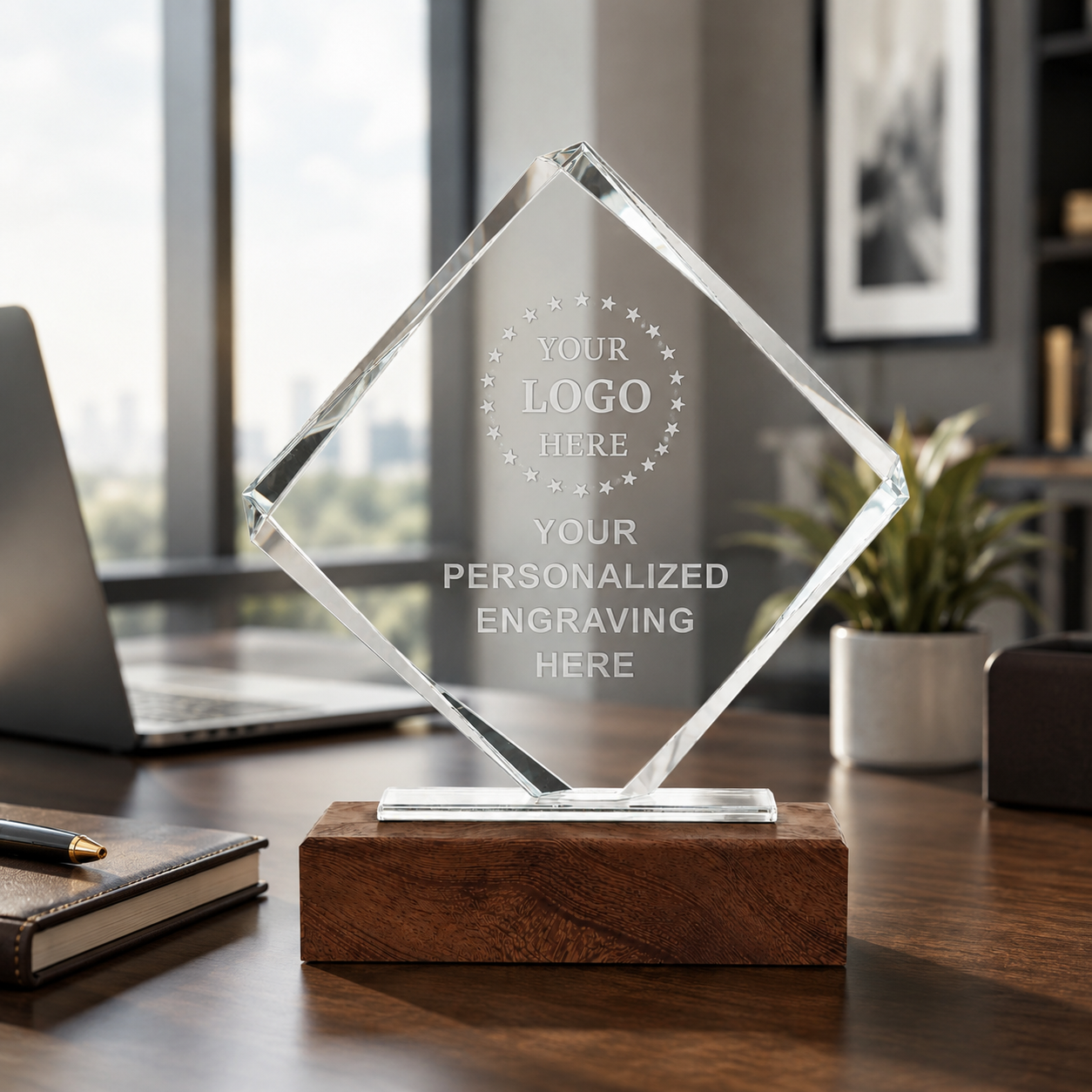 Custom Square Crystal Trophy