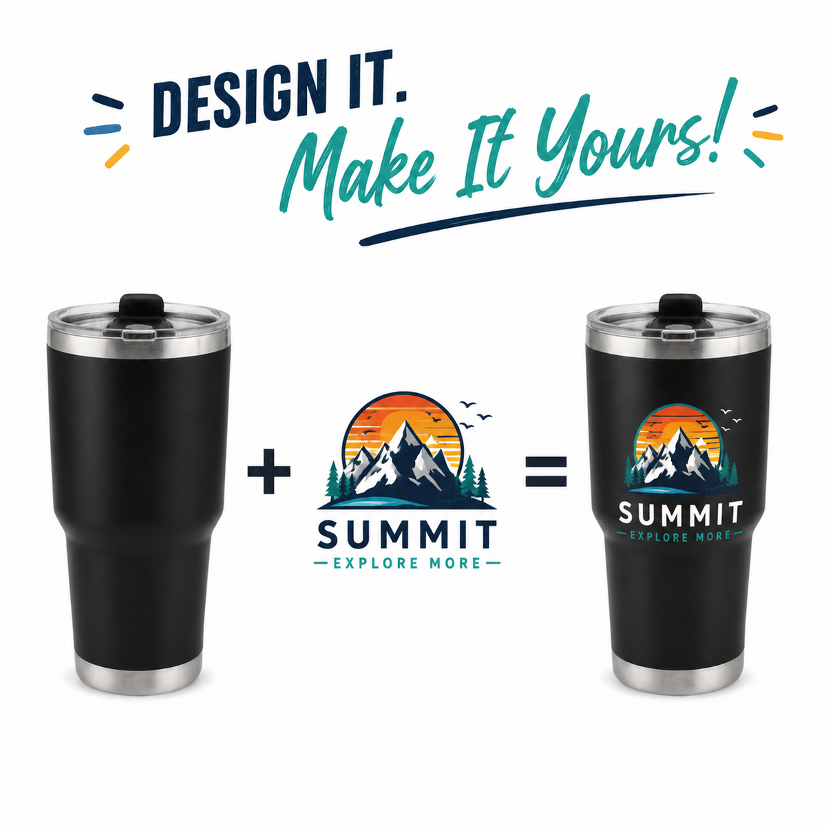 30oz Custom Stainless Steel Car Tumbler