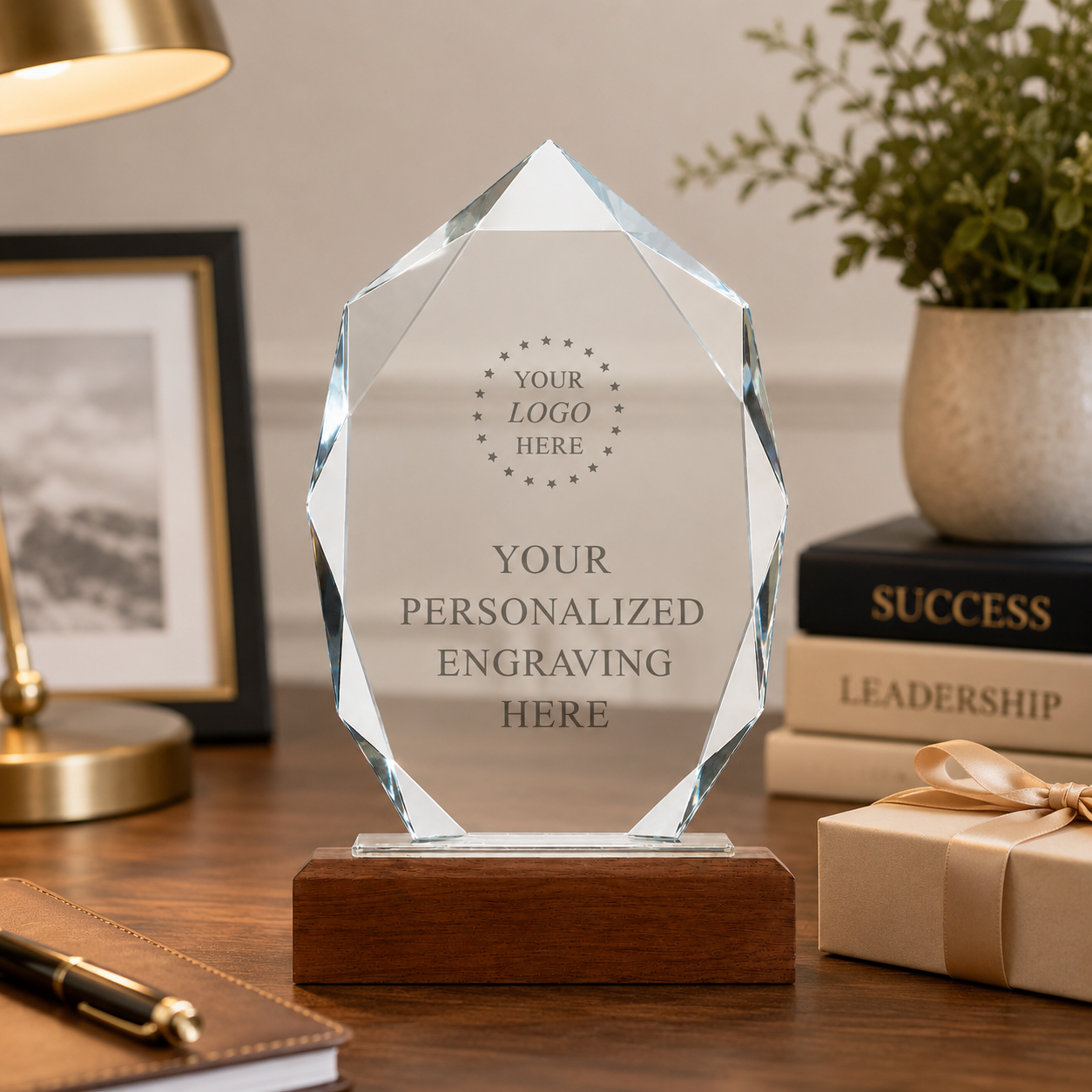 Custom Tree-shaped Crystal Trophy