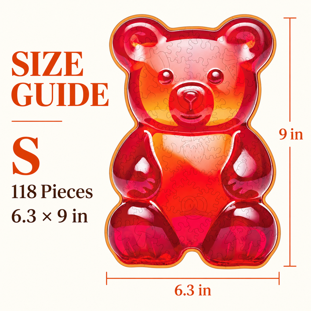 Sweet Candy Bear Wooden Jigsaw Puzzle