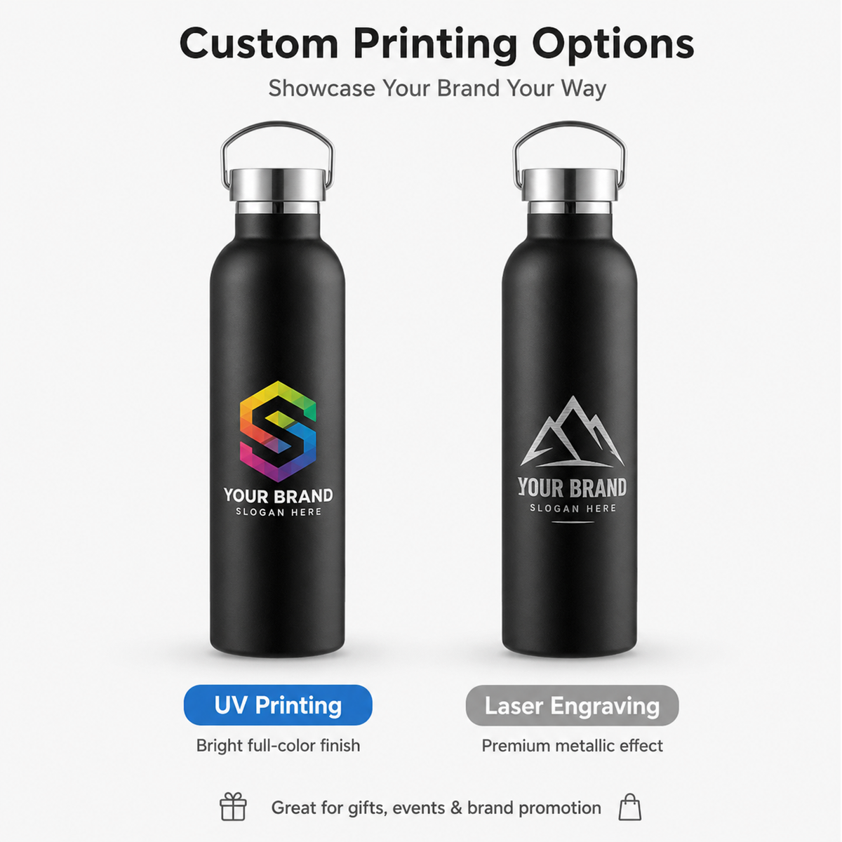 750ml American Wide Mouth Stainless Steel Water Bottle