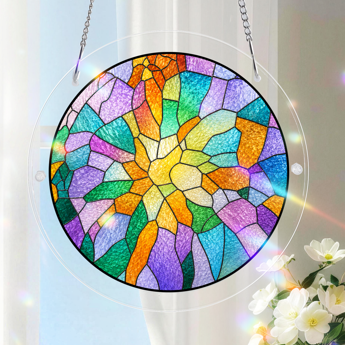 Custom Photo Portrait Parents Family-Acrylic Puzzle Suncatcher - Giftula