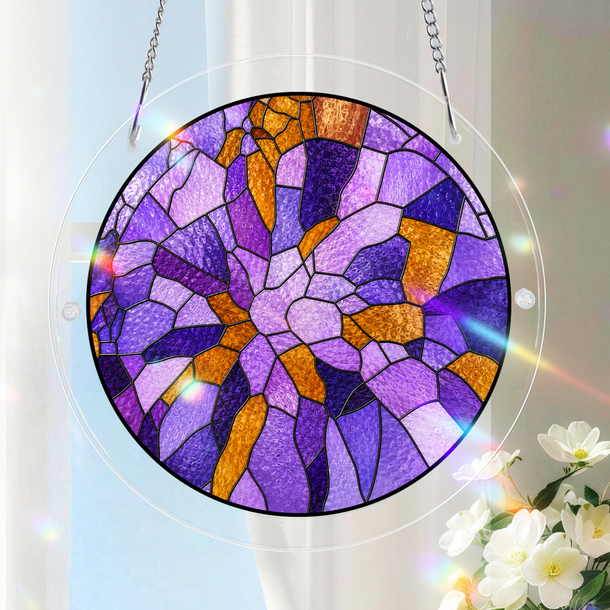 Custom Photo Portrait Parents Family-Acrylic Puzzle Suncatcher - Giftula