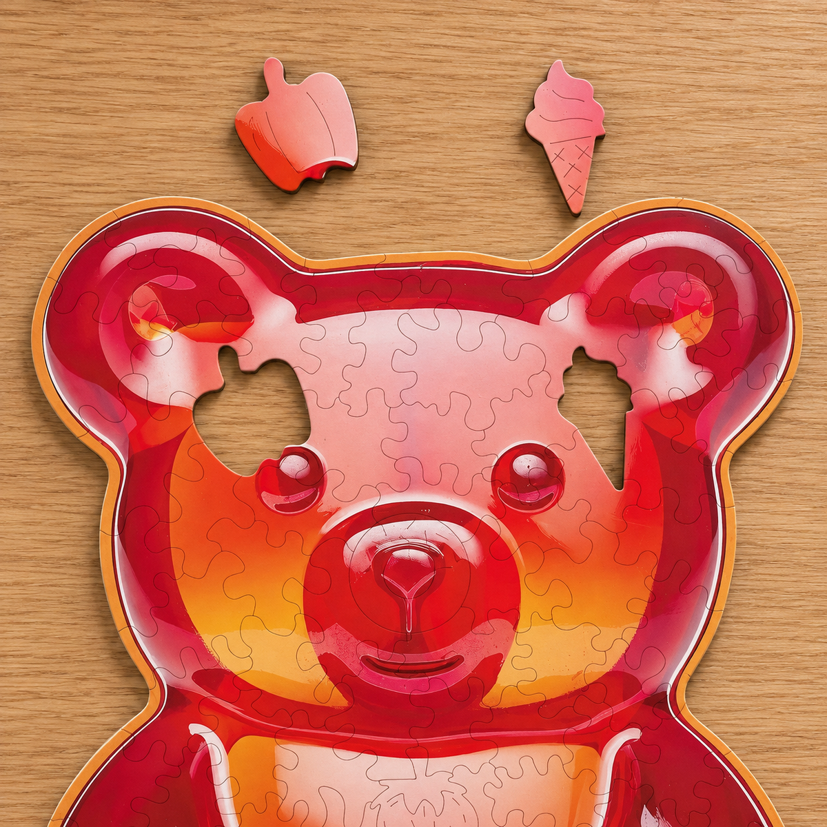 Sweet Candy Bear Wooden Jigsaw Puzzle