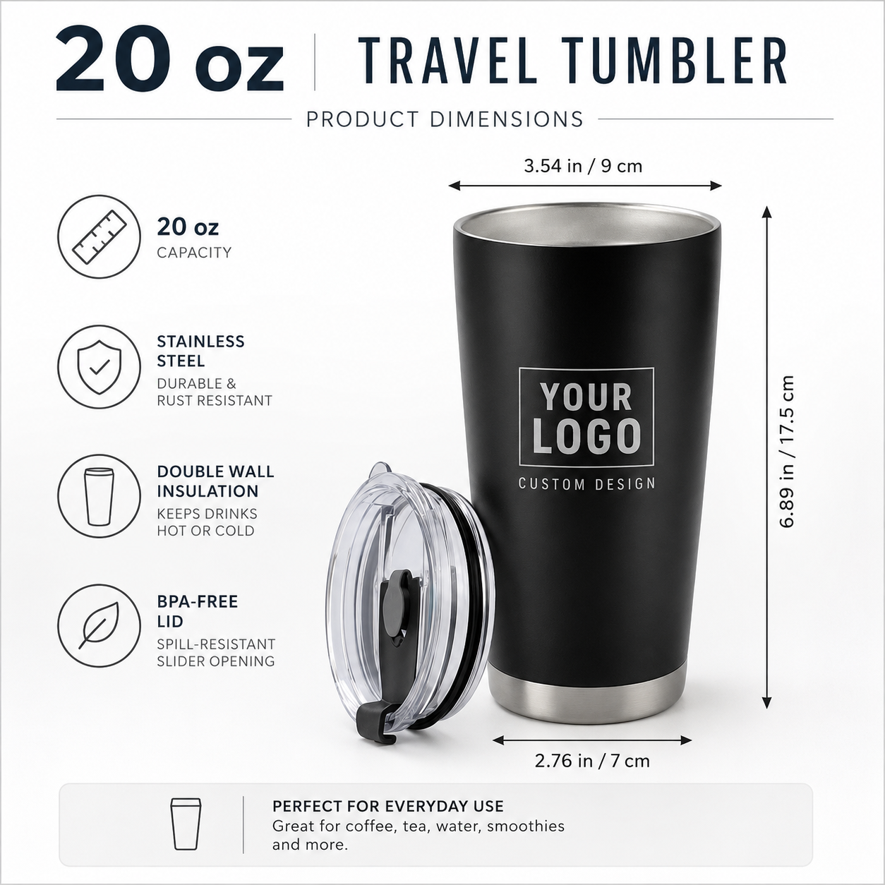 Custom 20oz Stainless Steel Tumbler
