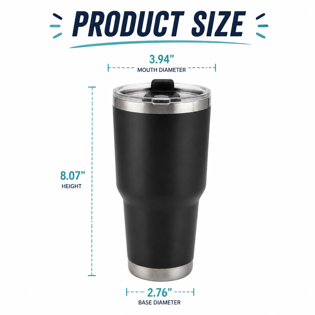 30oz Custom Stainless Steel Car Tumbler