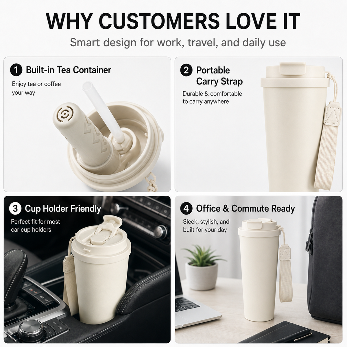 Custom 20oz Dual-Drink Insulated Tumbler With Lanyard