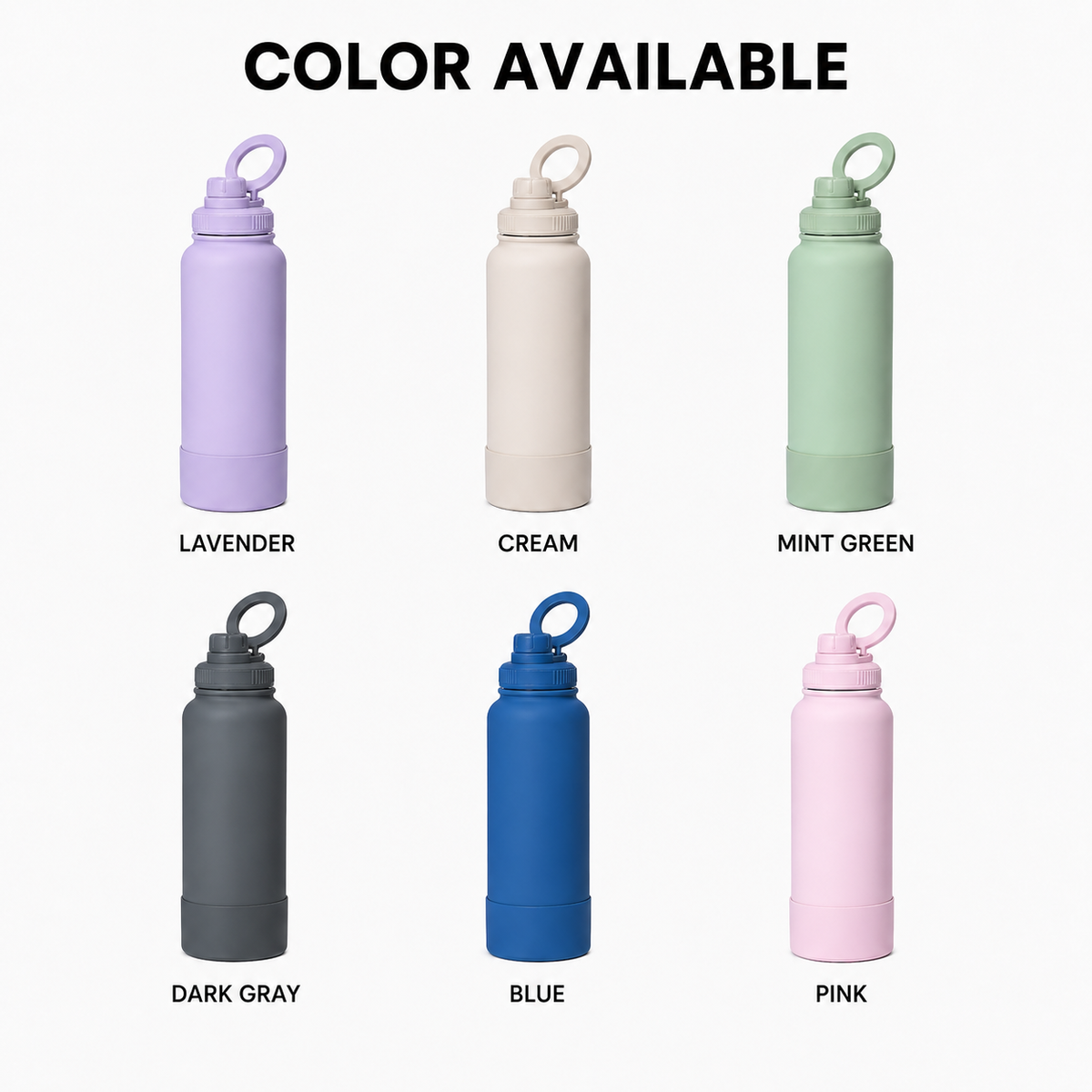 800ml Insulated Sports Bottle With Phone Holder Lid