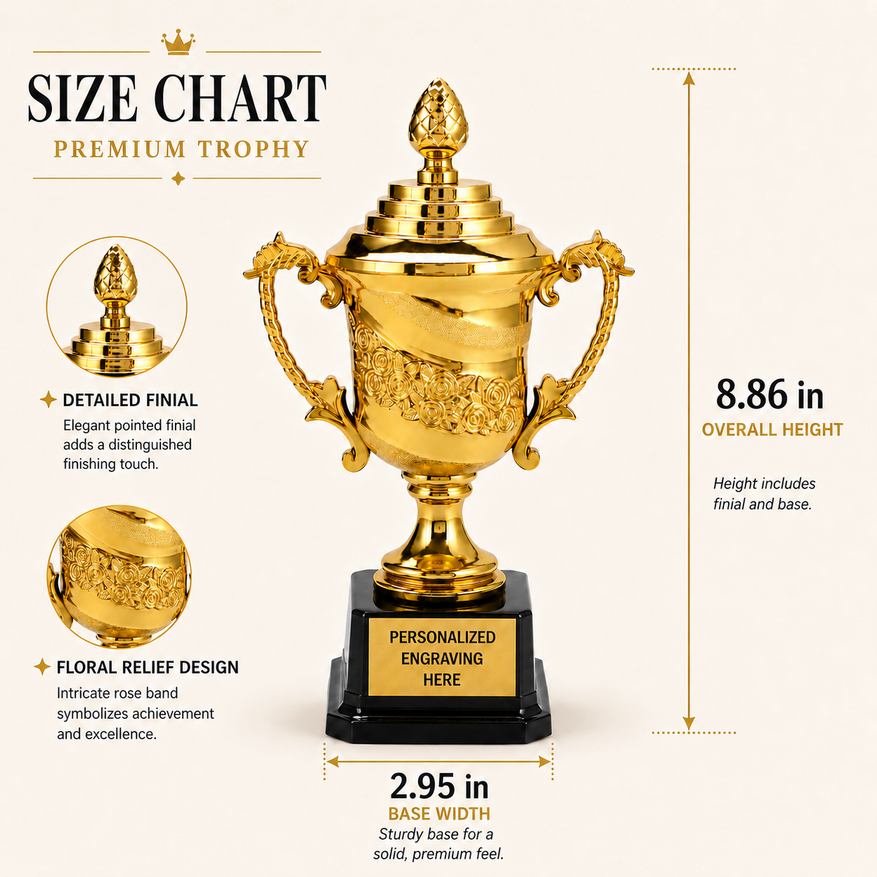 Custom Rose Trophy