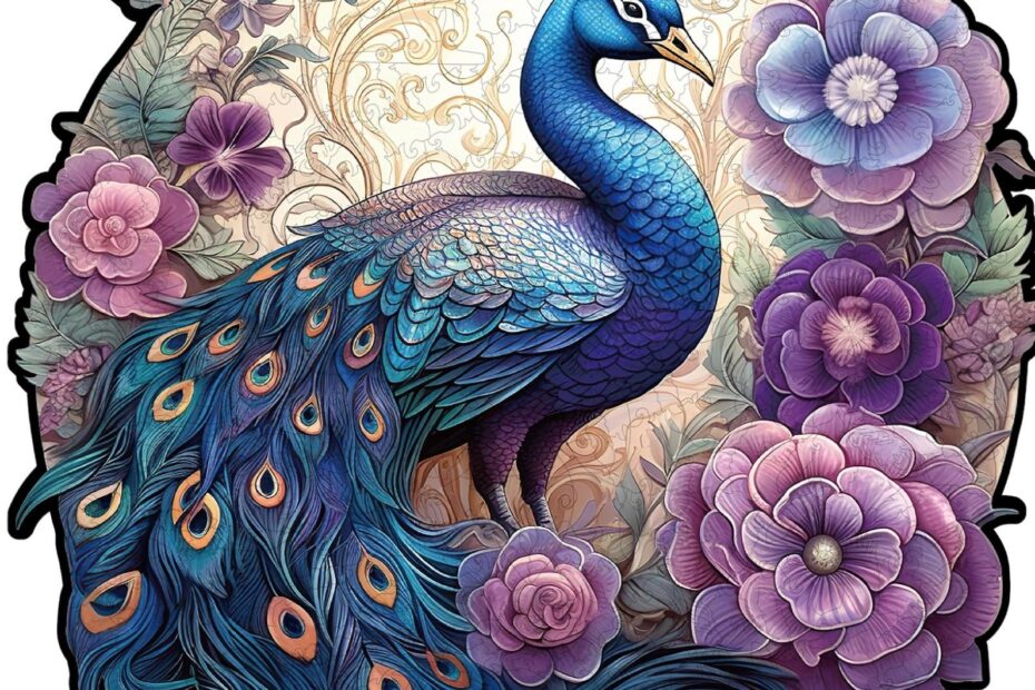 Puinen palapeli-Charming Peacock – hurmaava riikinkukko 66d1d71b1865a