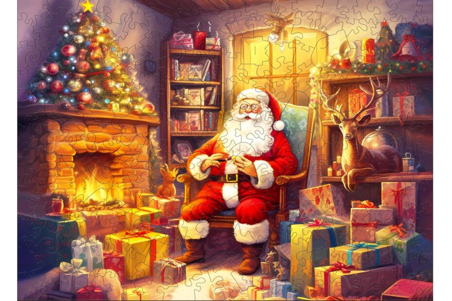 Puinen palapeli – Joulupukki Jolly Santa Claus 66d09778bf655