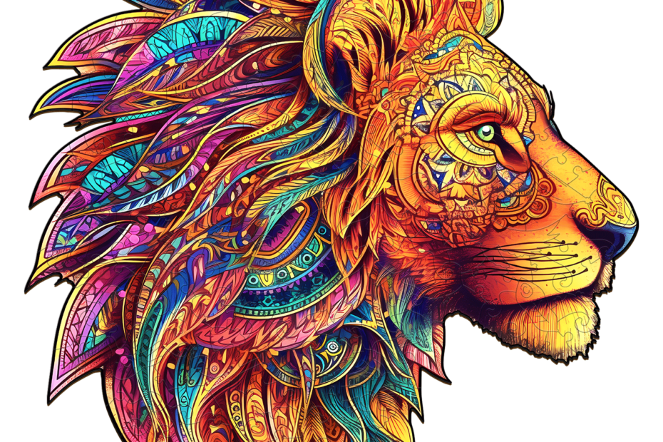 Puinen palapeli-Mighty Lion – mahtava leijona 66d354ca53d2f