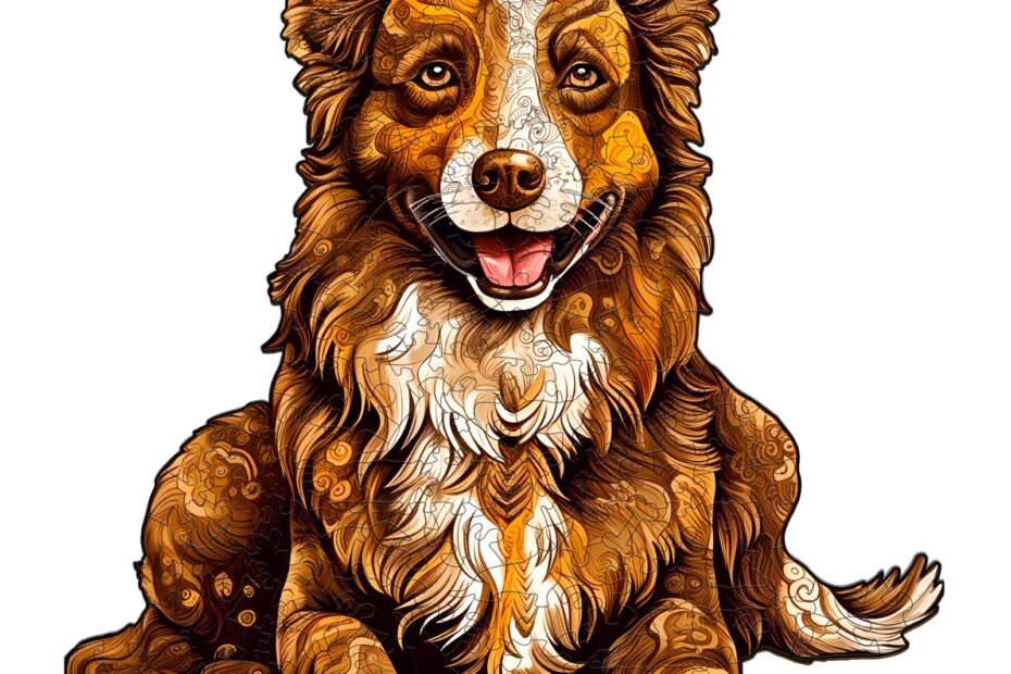 Puinen palapeli-älykäs border collie 66d2a55daf589
