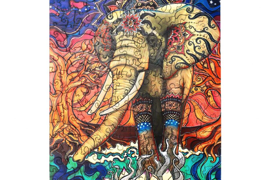 Puinen palapeli-BOHEMIAN ELEPHANTTI 66e527753098f