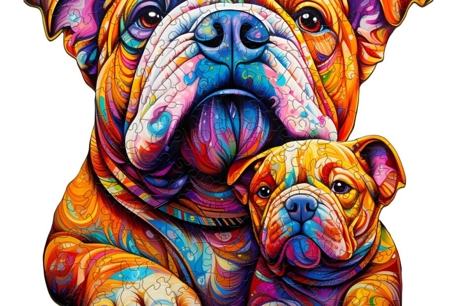 Puinen palapeli-Bulldogin perhe 66ec0adf9a7d4